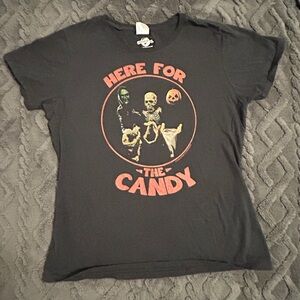 🎃HALLOWEEN 3 “Here For the Candy” Horror Tee Black Orange Season of the Witch